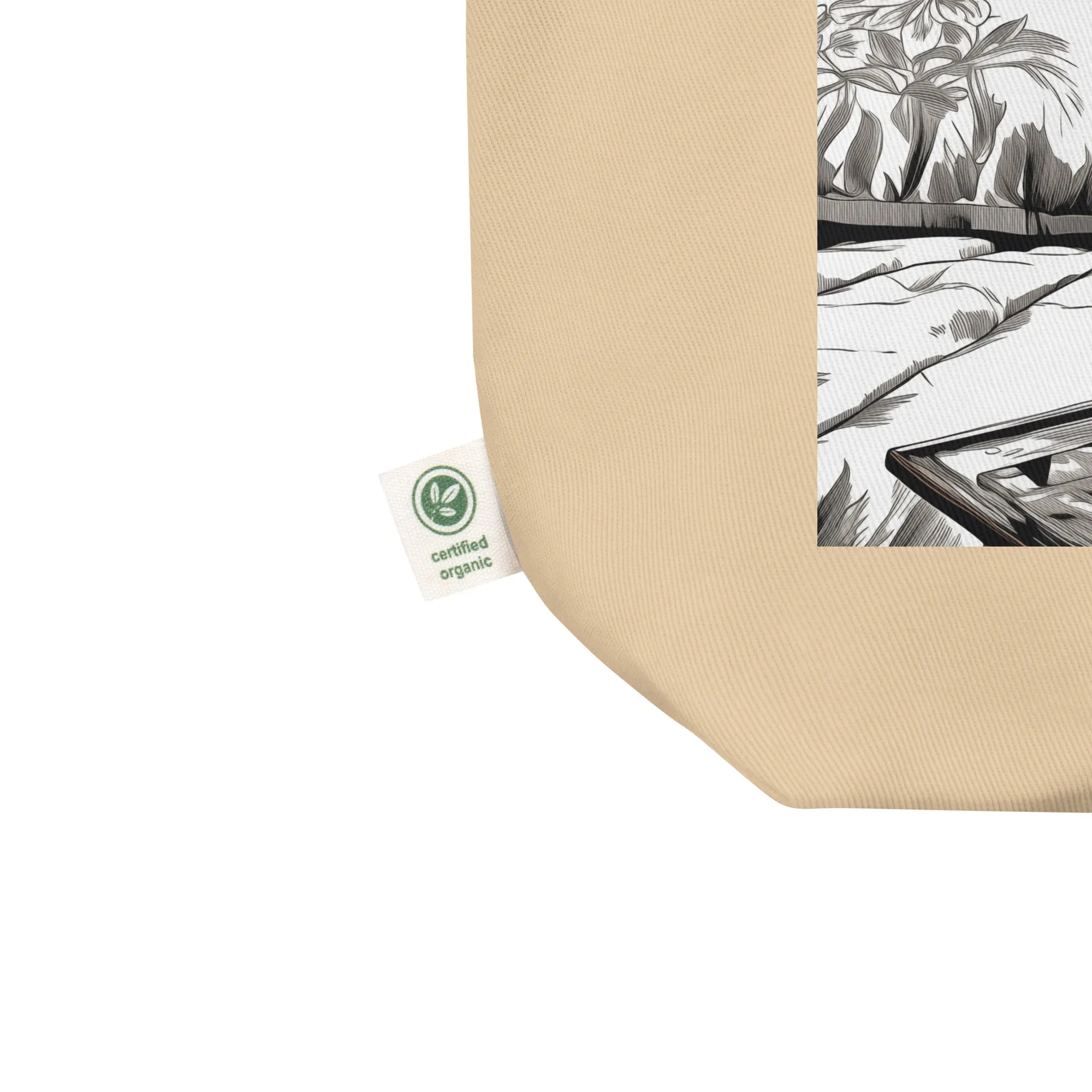 Natural Fiber Tote Bag Indoor Amaryllis