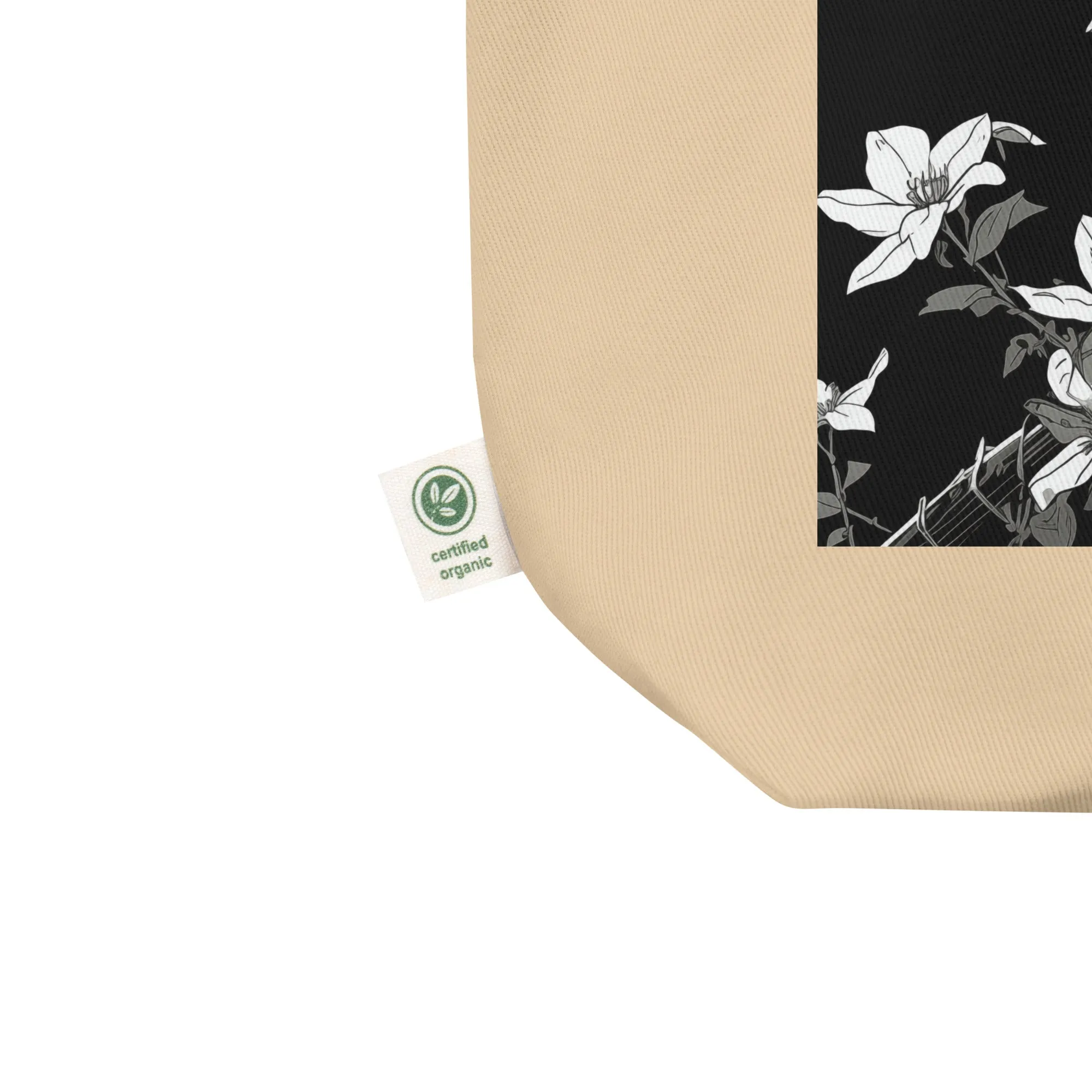 Natural Fiber Tote Bag Jasmine Trellis