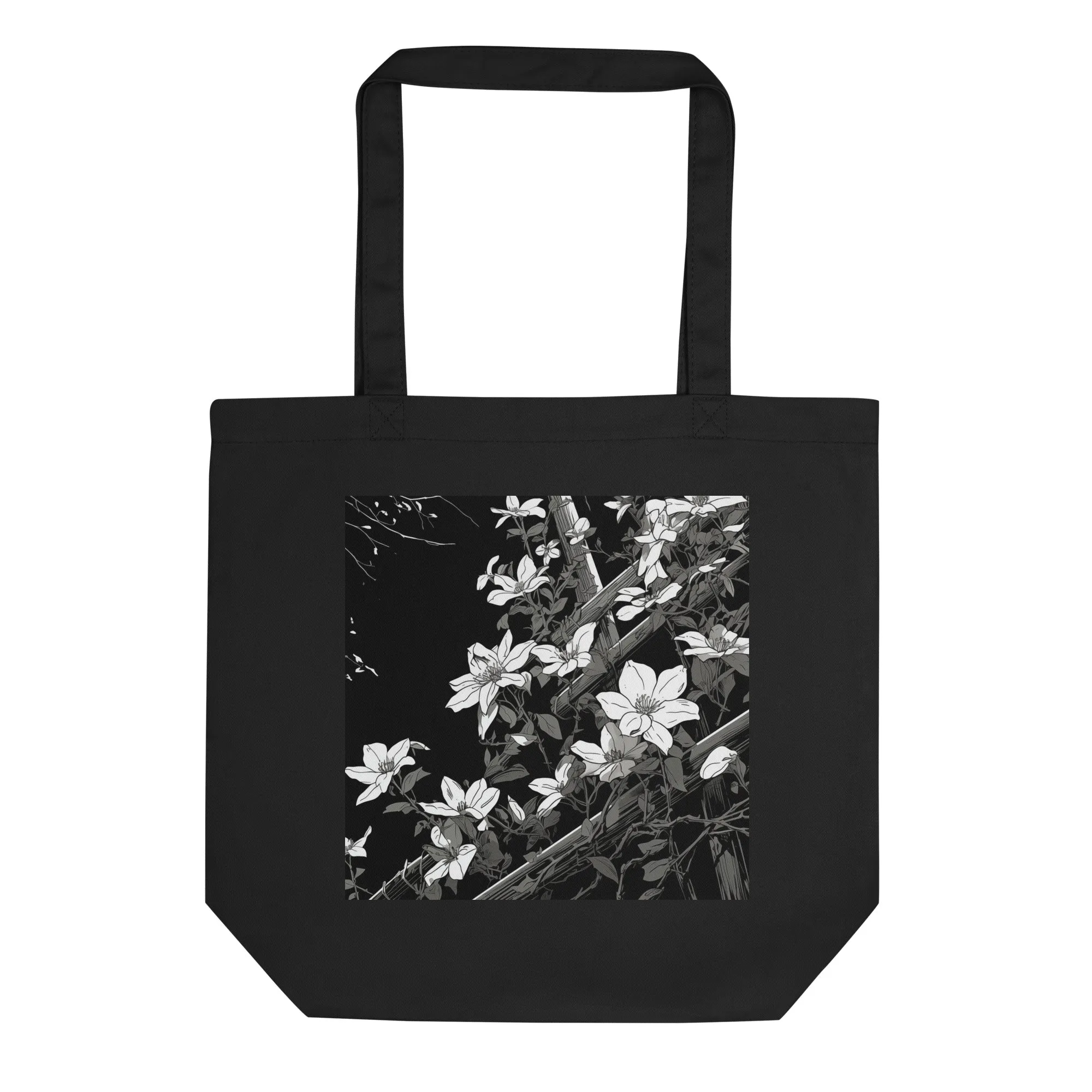 Natural Fiber Tote Bag Jasmine Trellis