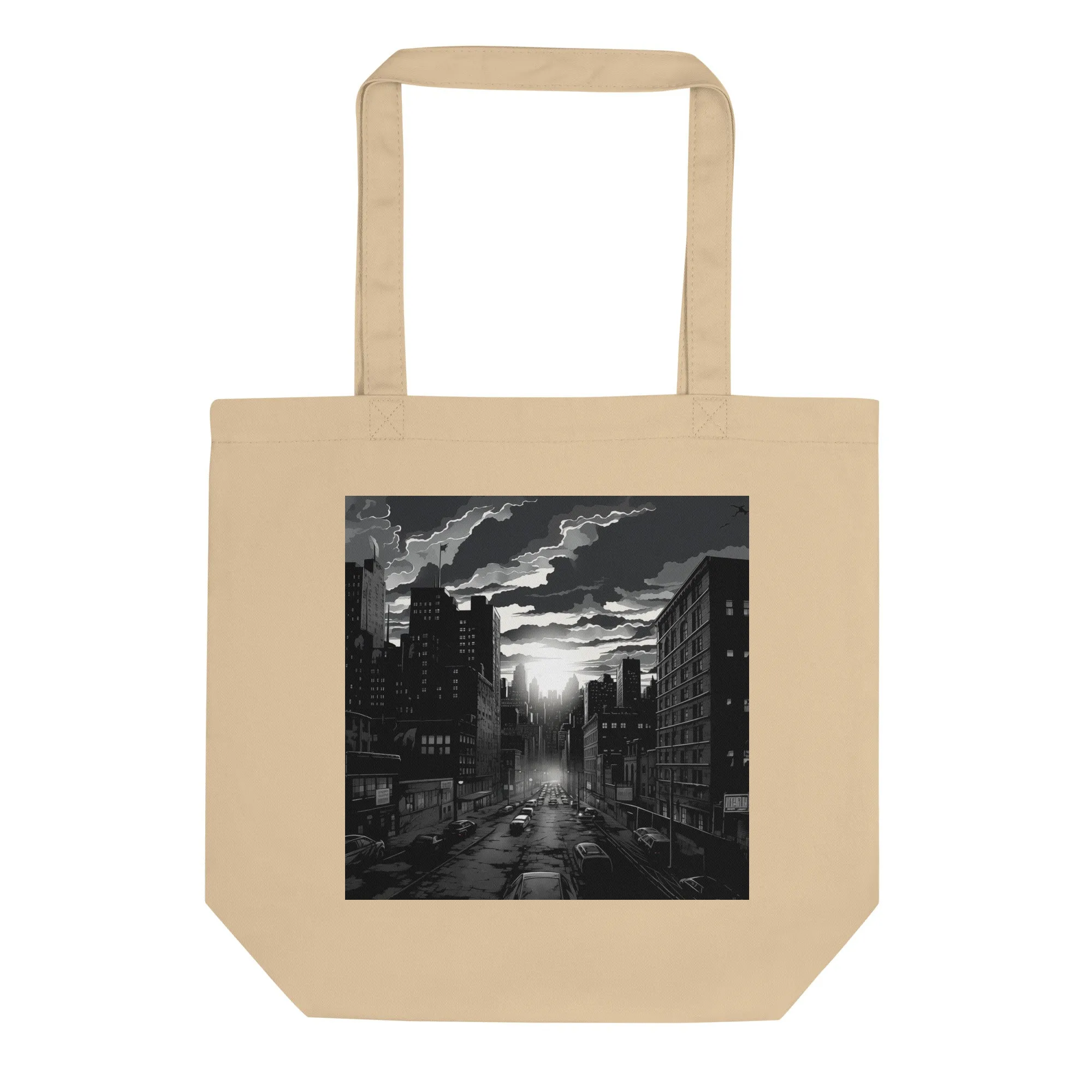 Natural Fiber Tote Bag Skyline Splendor