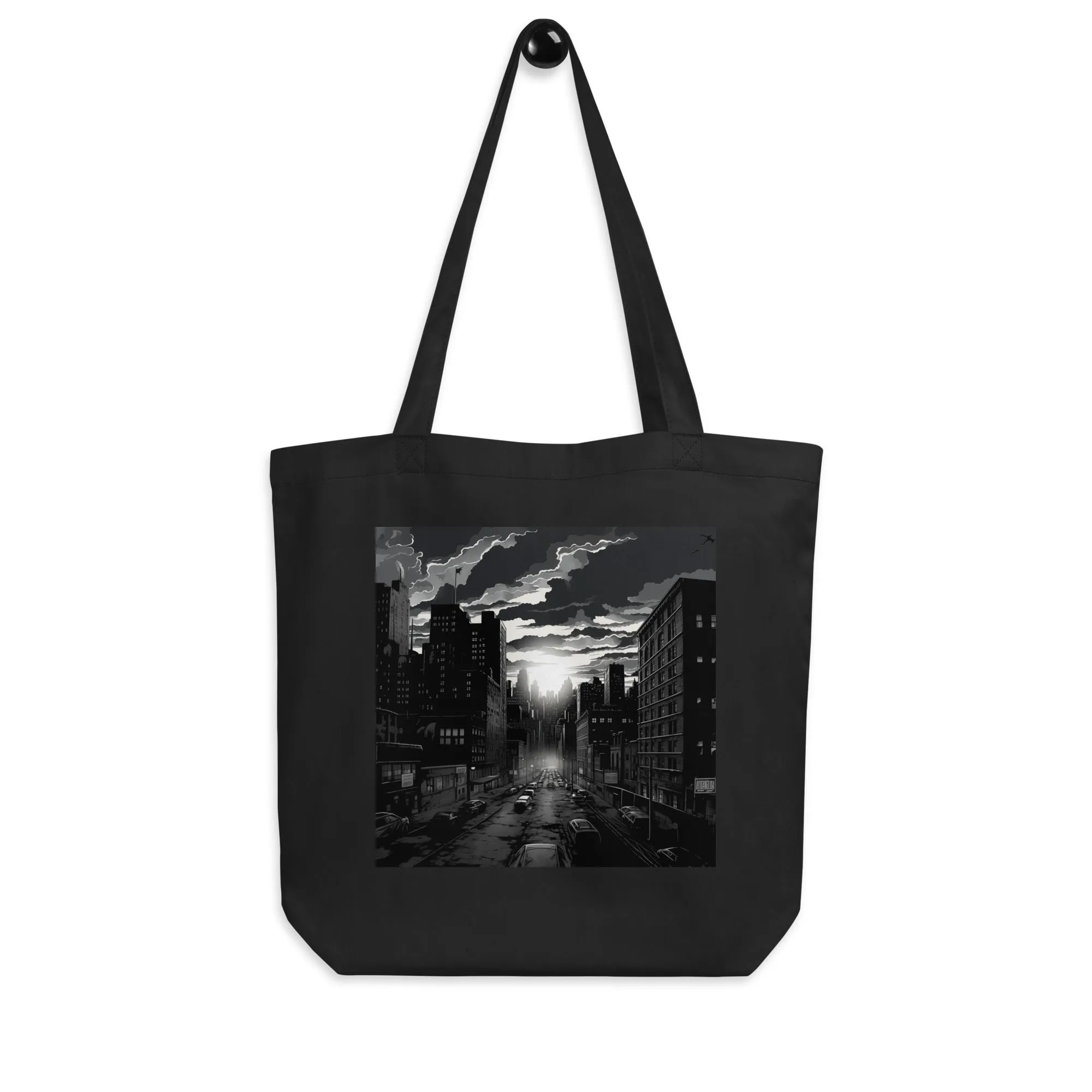 Natural Fiber Tote Bag Skyline Splendor