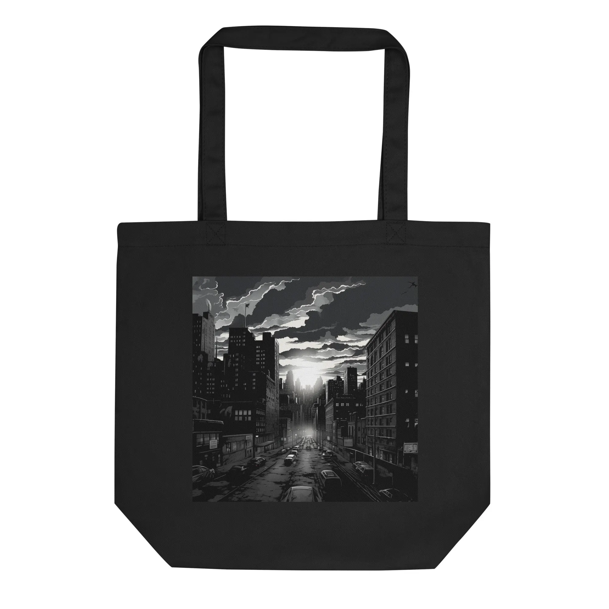 Natural Fiber Tote Bag Skyline Splendor