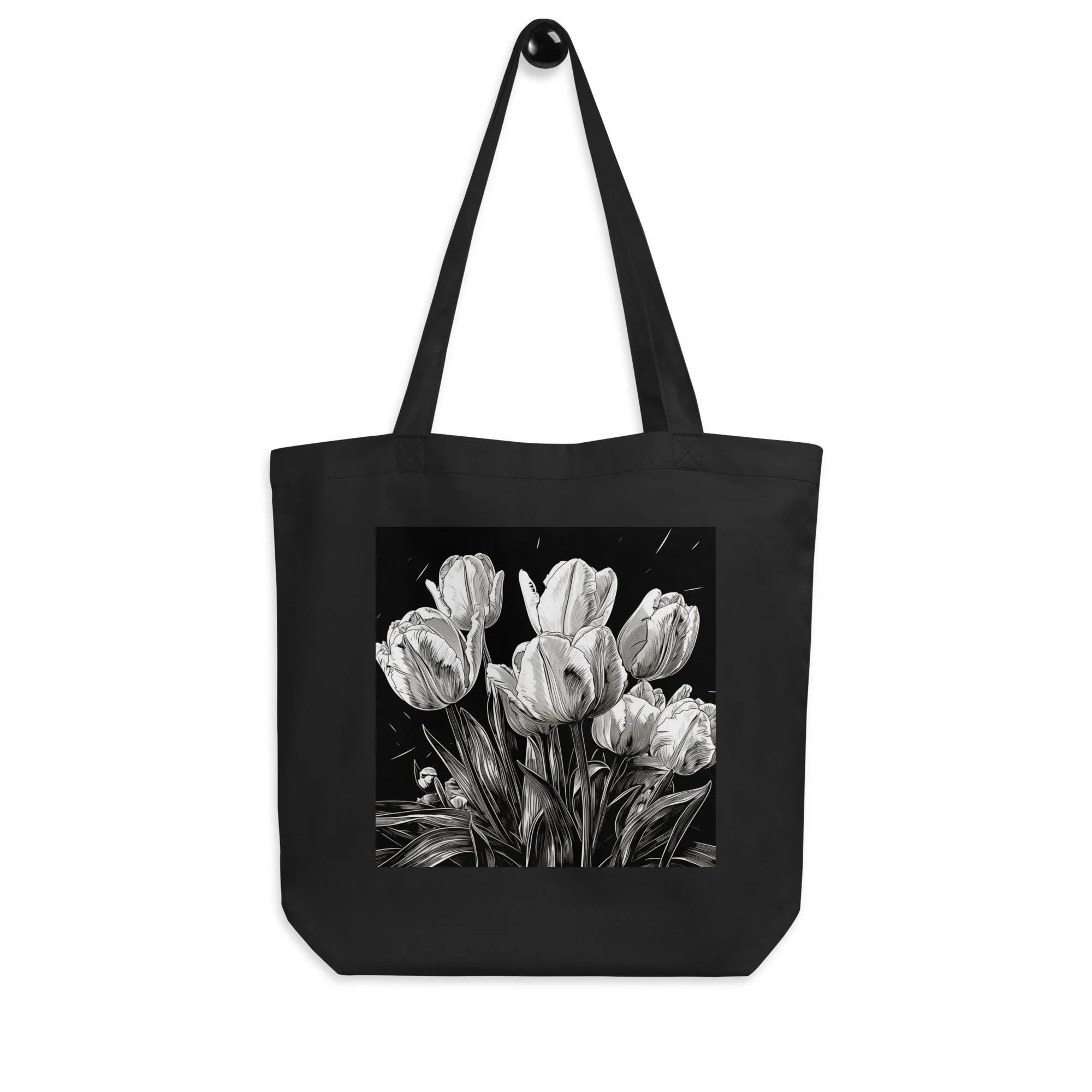 Natural Fiber Tote Bag Tulips