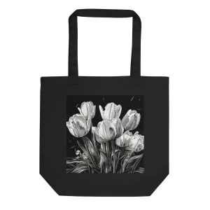 Natural Fiber Tote Bag Tulips