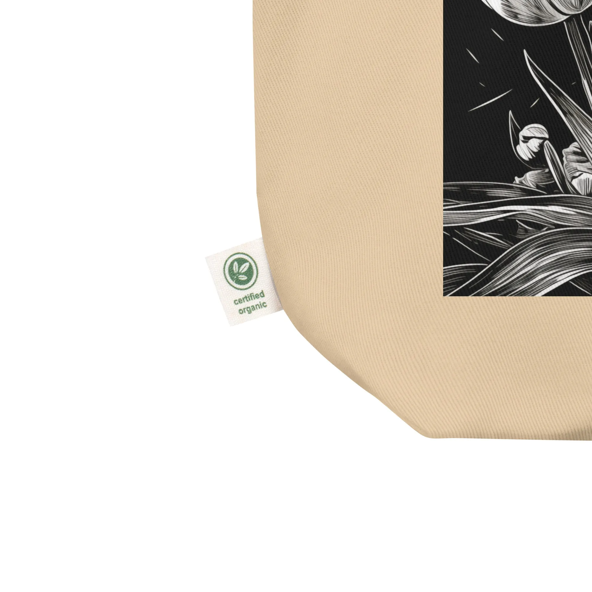 Natural Fiber Tote Bag Tulips
