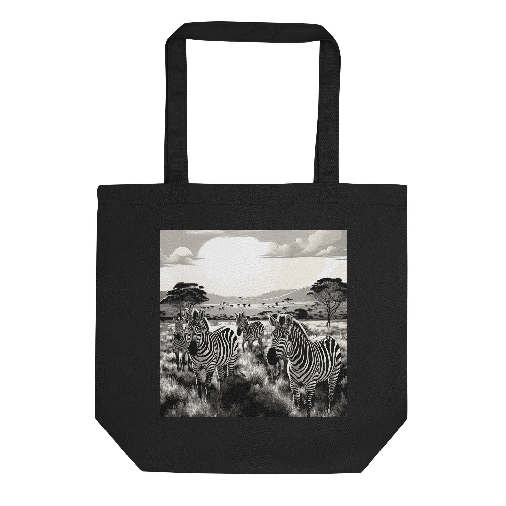 Natural Fiber Tote Bag Zebra