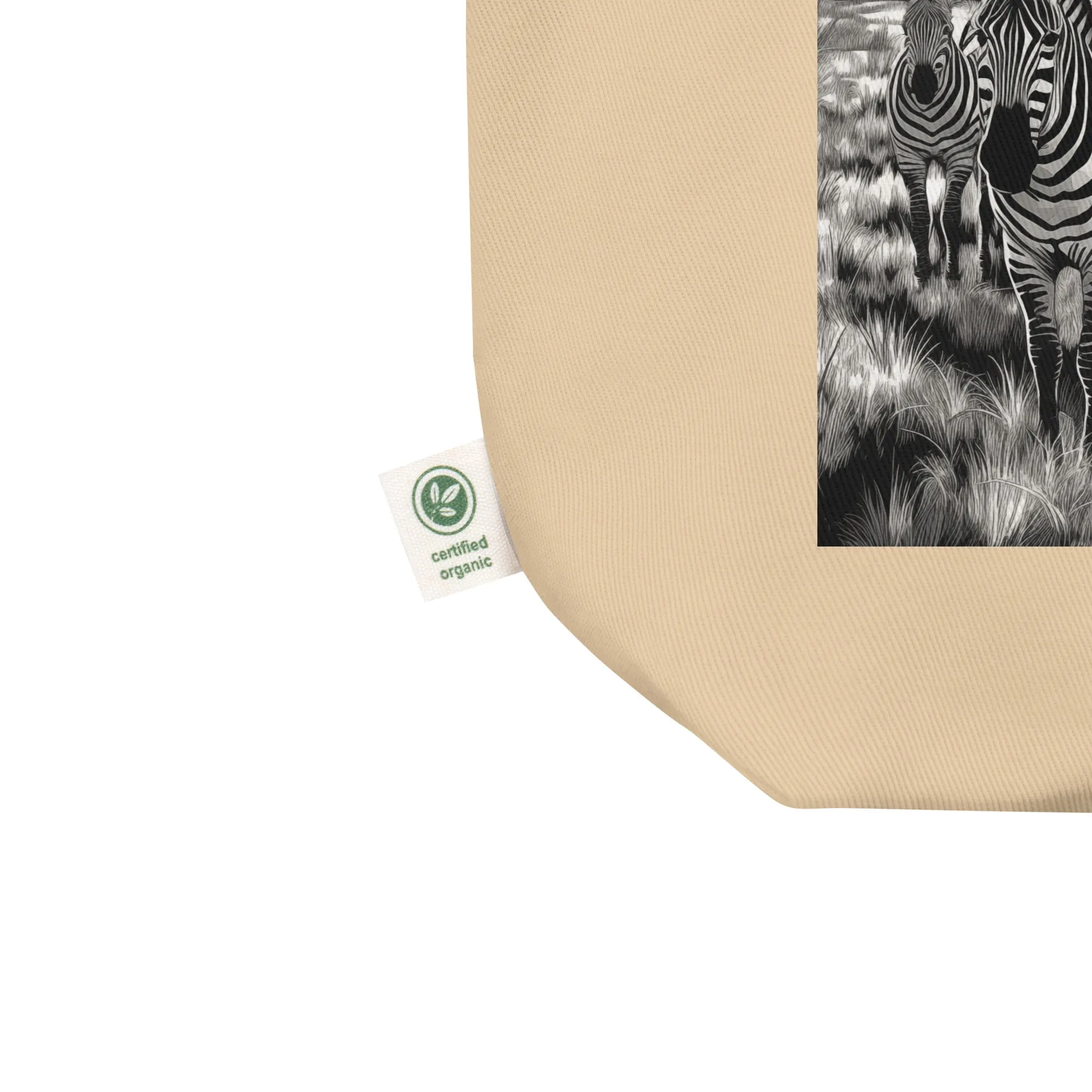 Natural Fiber Tote Bag Zebra