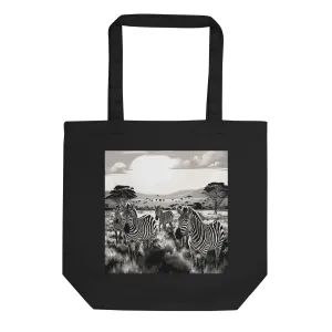 Natural Fiber Tote Bag Zebra