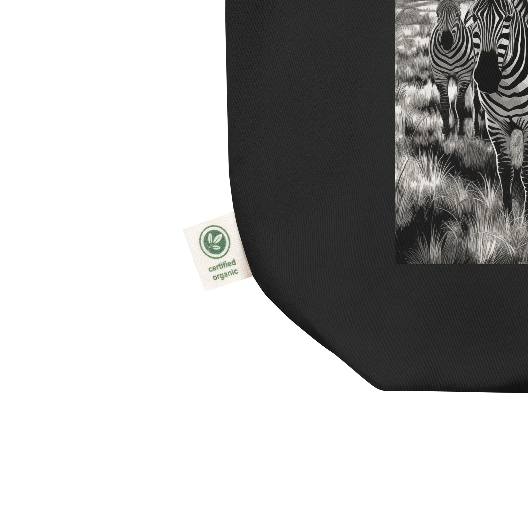Natural Fiber Tote Bag Zebra