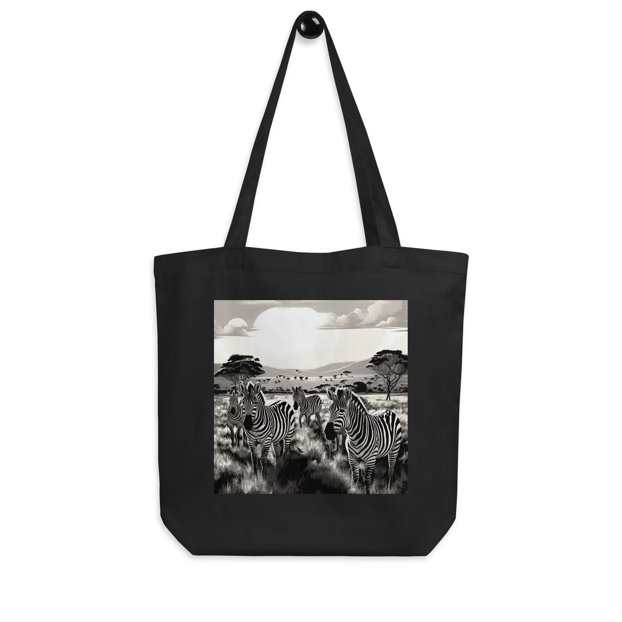 Natural Fiber Tote Bag Zebra