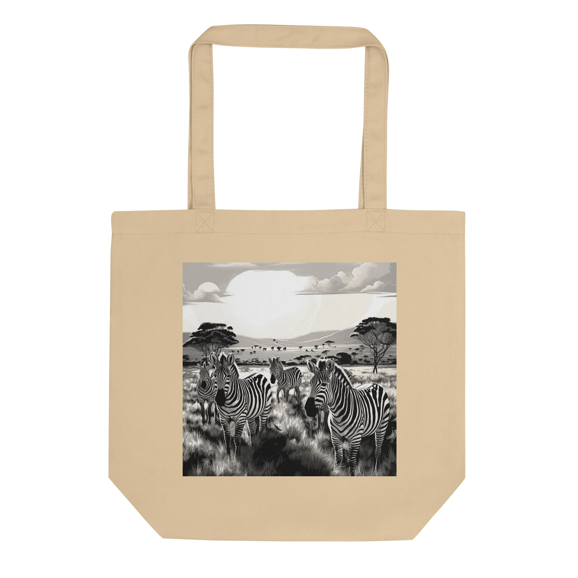 Natural Fiber Tote Bag Zebra