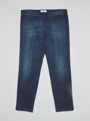 Navy Distressed Jeggings
