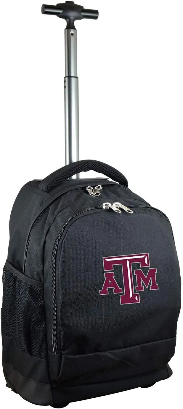 NCAA Wheeled Backpack, 19-inches, Black