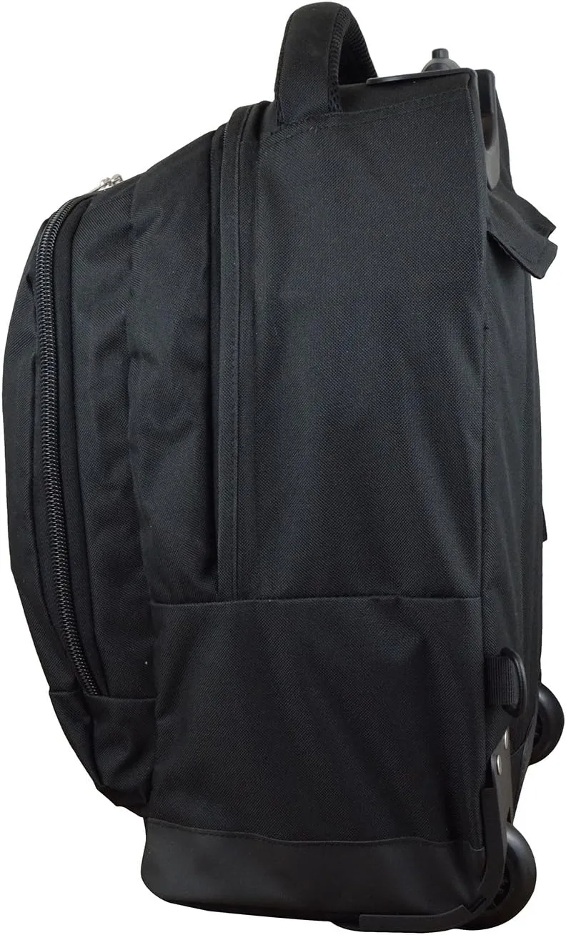 NCAA Wheeled Backpack, 19-inches, Black