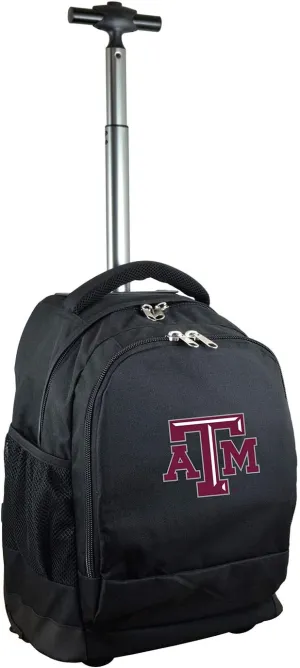 NCAA Wheeled Backpack, 19-inches, Black