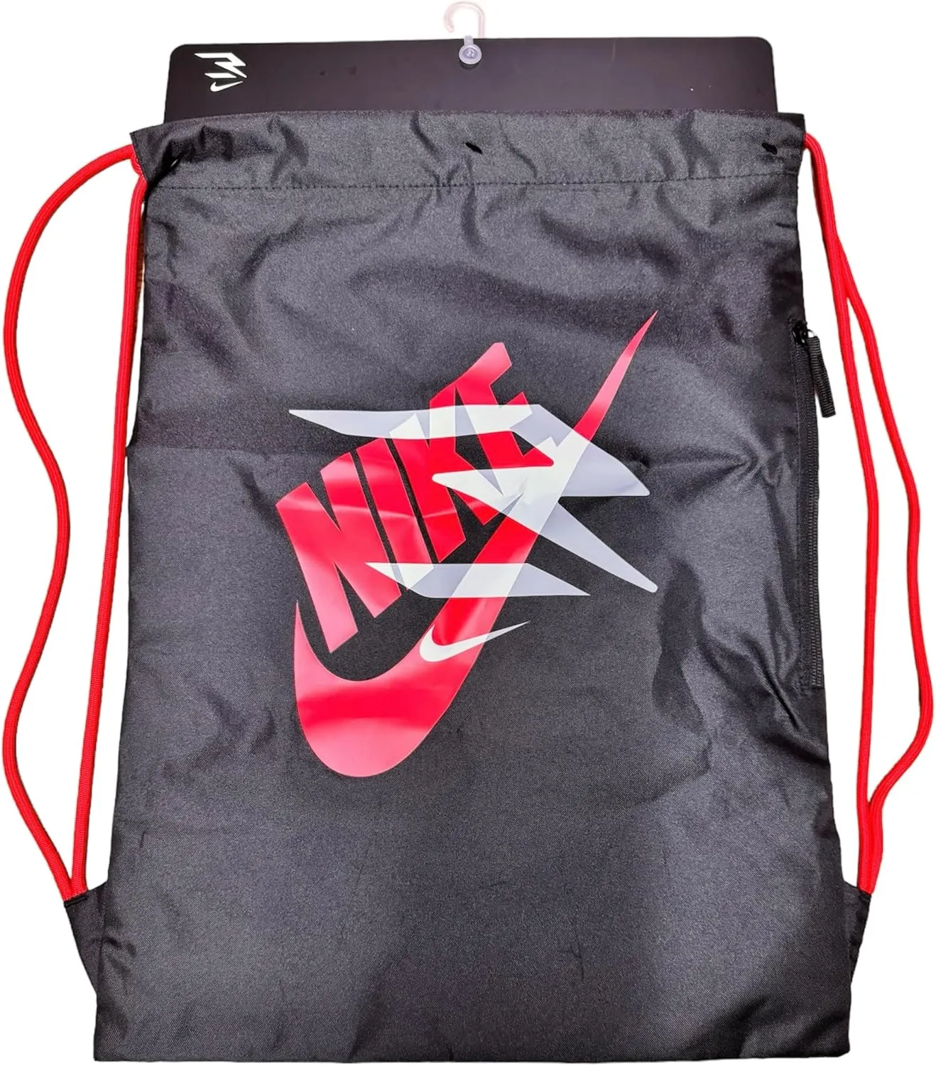 Nike Drawstring Bag (Black/Action Red)