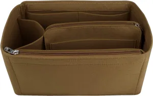 NOTAG Purse Organizer Insert,Felt Bag Organizer with Zipper Bag for Handbags Tote Organizer Shaper