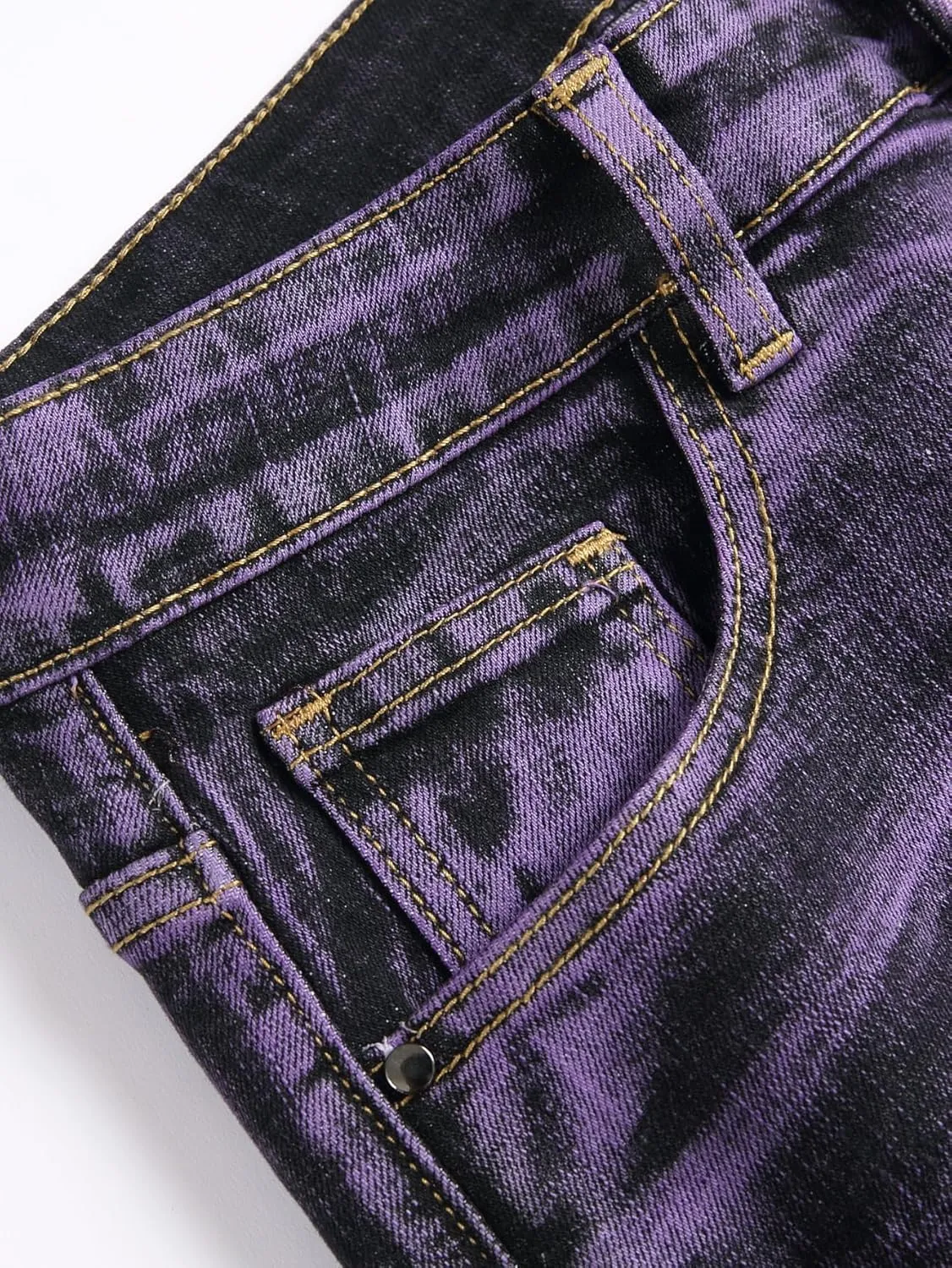 NOVOCCT Men’s Skinny Stretch Jeans, Slim Fit Distressed Ripped Pants Fashion Skinny Jeans for Men