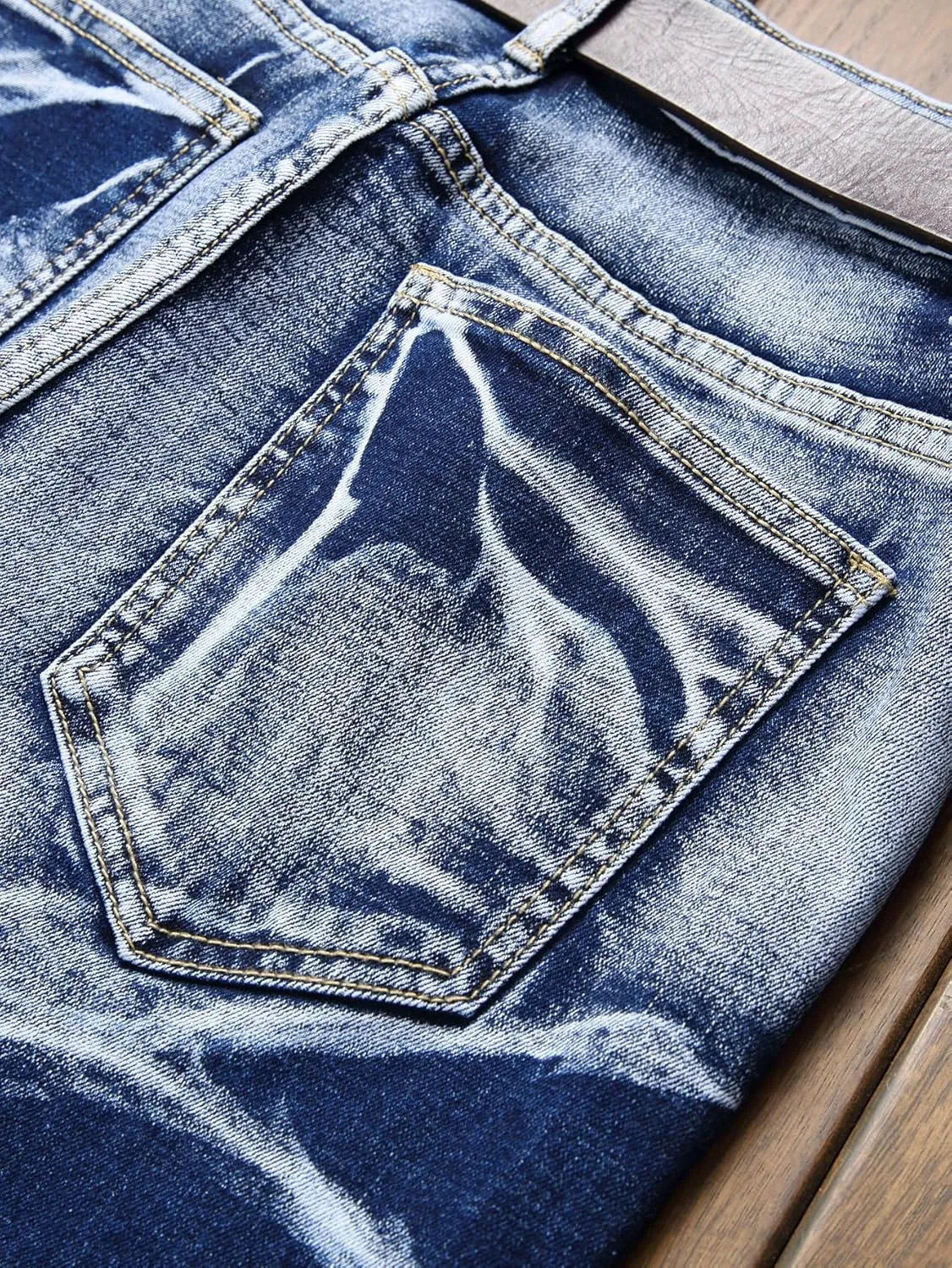 NOVOCCT Men’s Skinny Stretch Jeans, Slim Fit Distressed Ripped Pants Fashion Skinny Jeans for Men