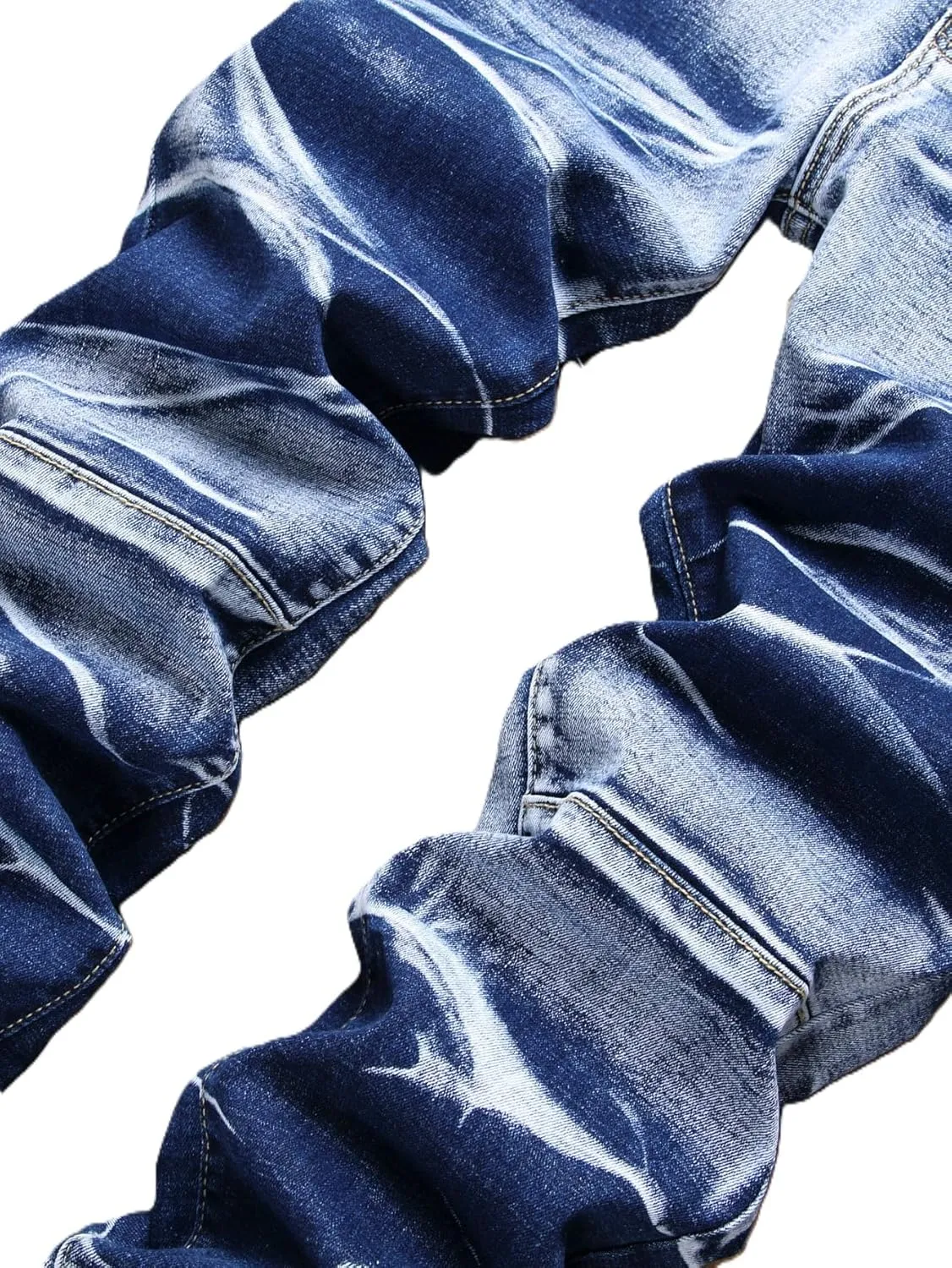 NOVOCCT Men’s Skinny Stretch Jeans, Slim Fit Distressed Ripped Pants Fashion Skinny Jeans for Men