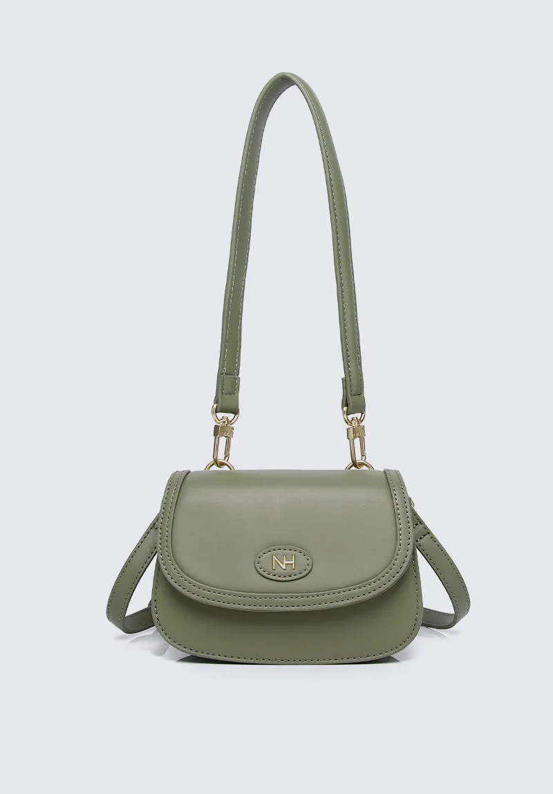 Nurita Harith Naime Saddle Crossbody Belt Bag (Green)