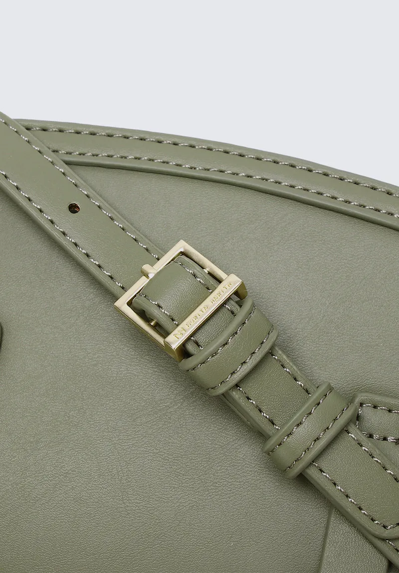 Nurita Harith Naime Saddle Crossbody Belt Bag (Green)