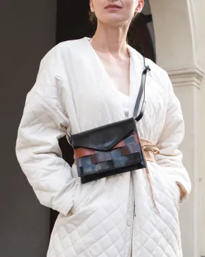 Näver Mini Shoulder Bag i Patchy läder