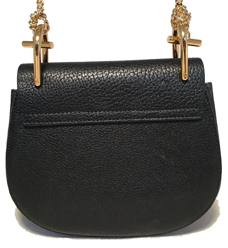 NWOT Chloe Mini Drew Black Leather Saddle Bag