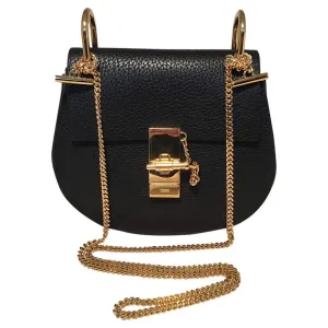 NWOT Chloe Mini Drew Black Leather Saddle Bag