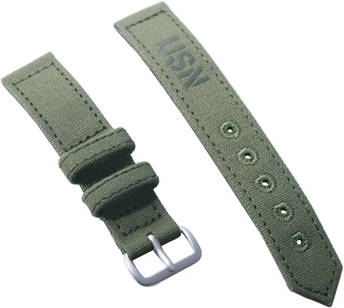 Nylon Military Divers 18mm 20mm two piece Canvas Watch straps watchbands
