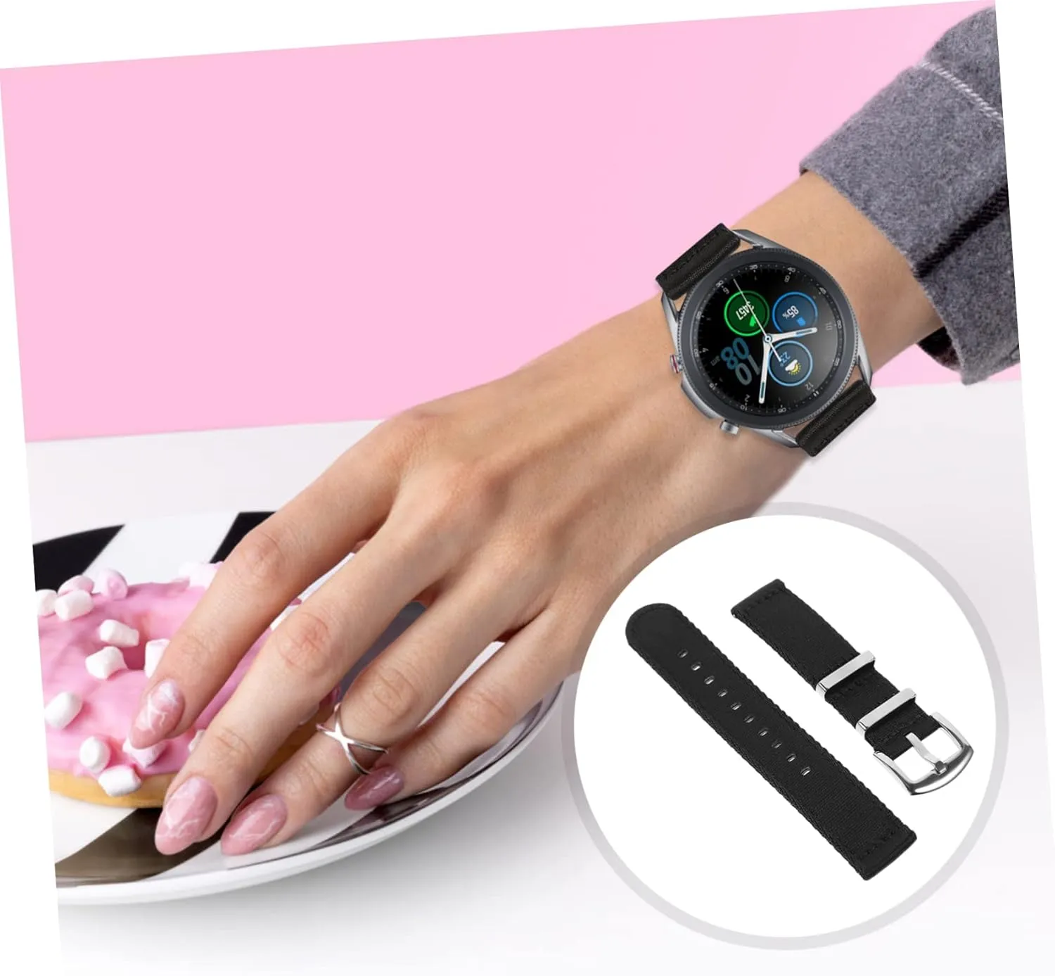 Nylon Watch Strap Replacement Band Quick Release Wristband for Men Women Comfortable Breathable Wear