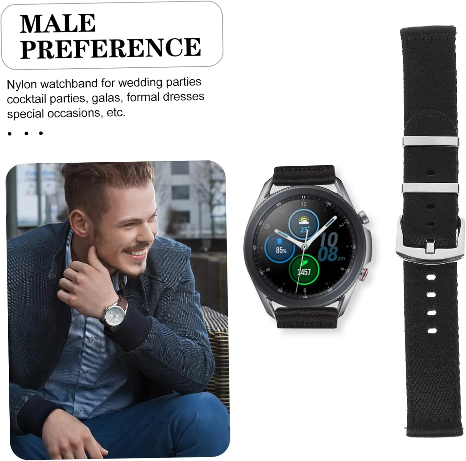Nylon Watch Strap Replacement Band Quick Release Wristband for Men Women Comfortable Breathable Wear