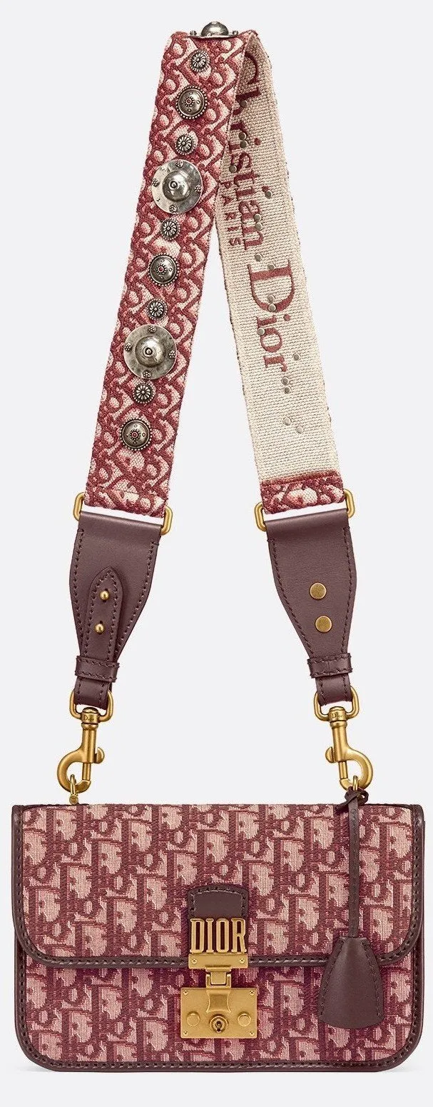 Oblique Small Flap Bag - Burgundy Red