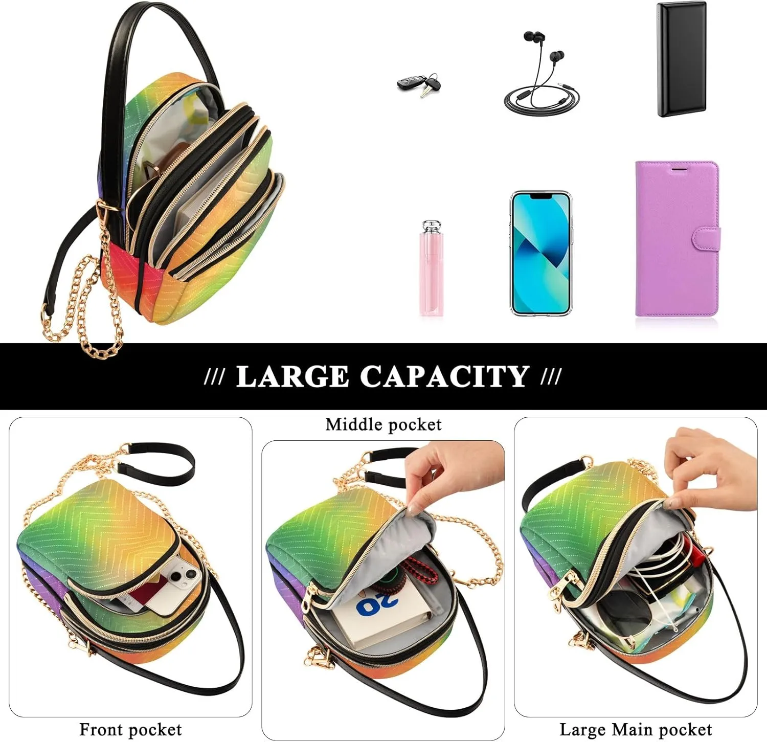 ODAWA Hawaii State Flag Crossbody Bag Women - Fashion Crossbody Bags for Women - Crossbody Bags for Women Travel