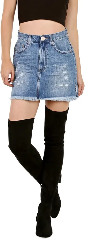 One Teaspoon 2020 Mini Skirt Pacifica Denim Skirt