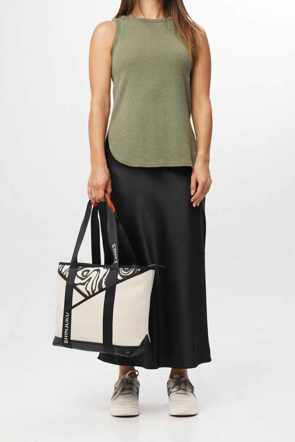 Origami Pocket Tote - Natural Terrain Print