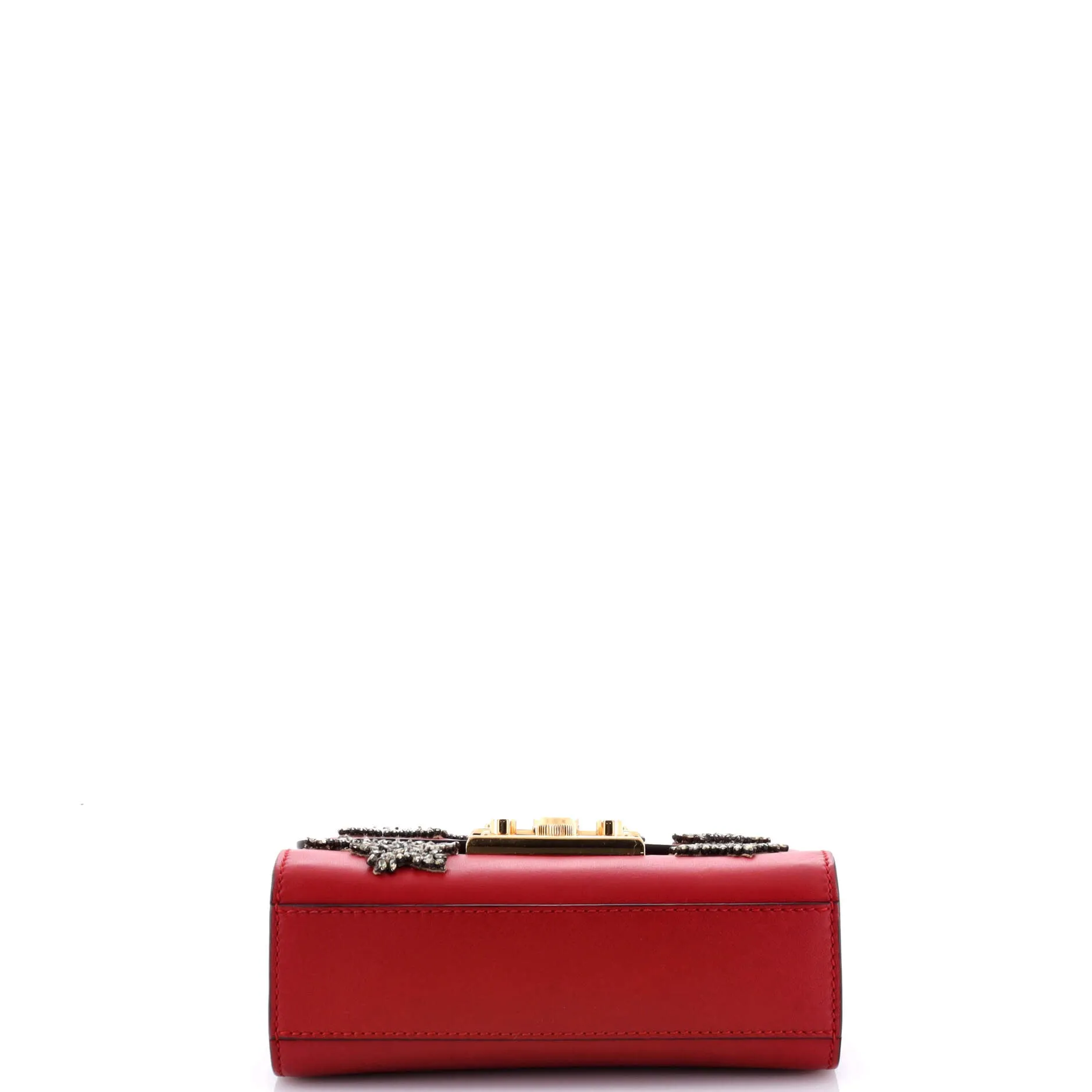 Padlock Shoulder Bag Embellished Leather Small