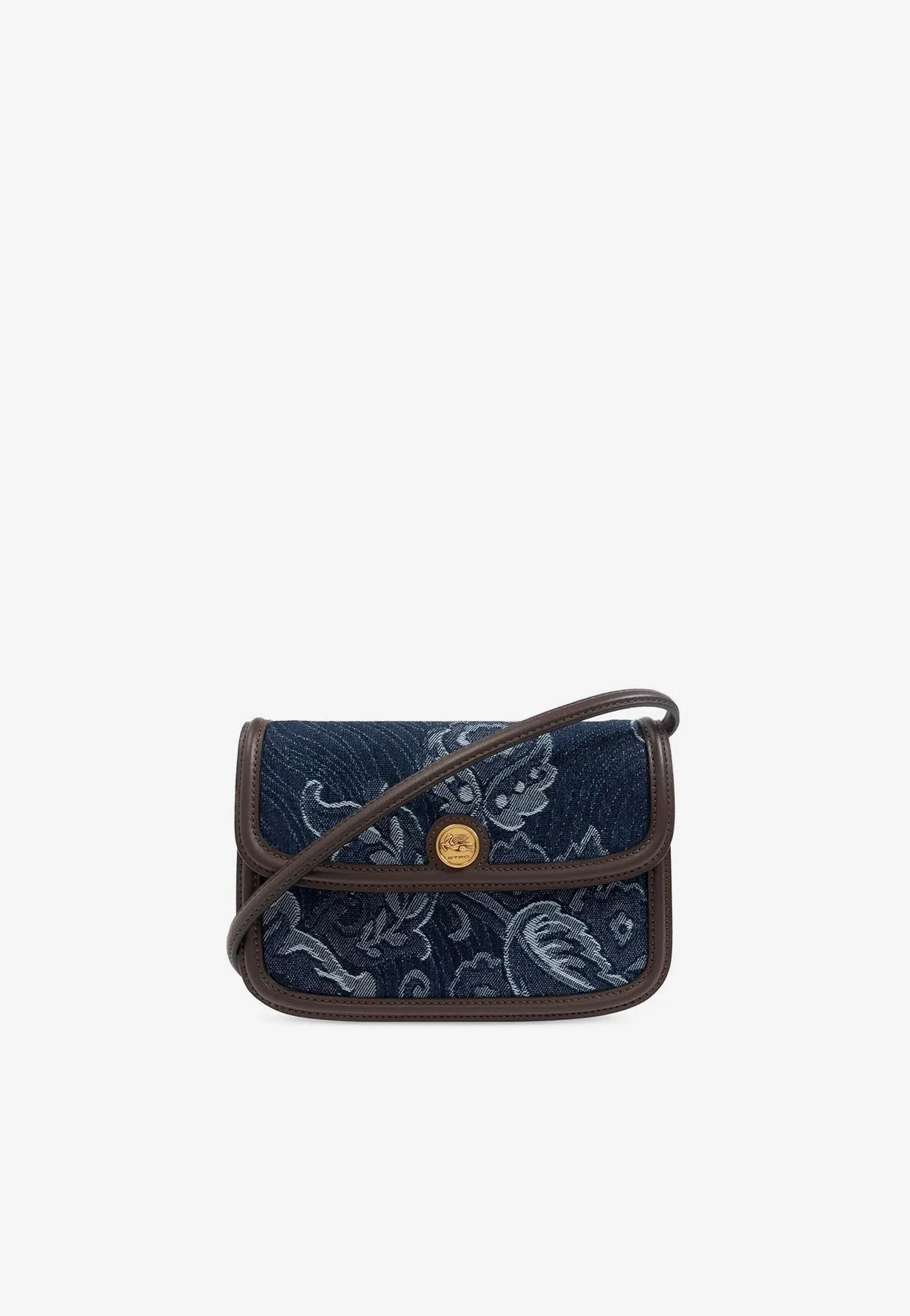Paisley Jacquard Denim Shoulder Bag