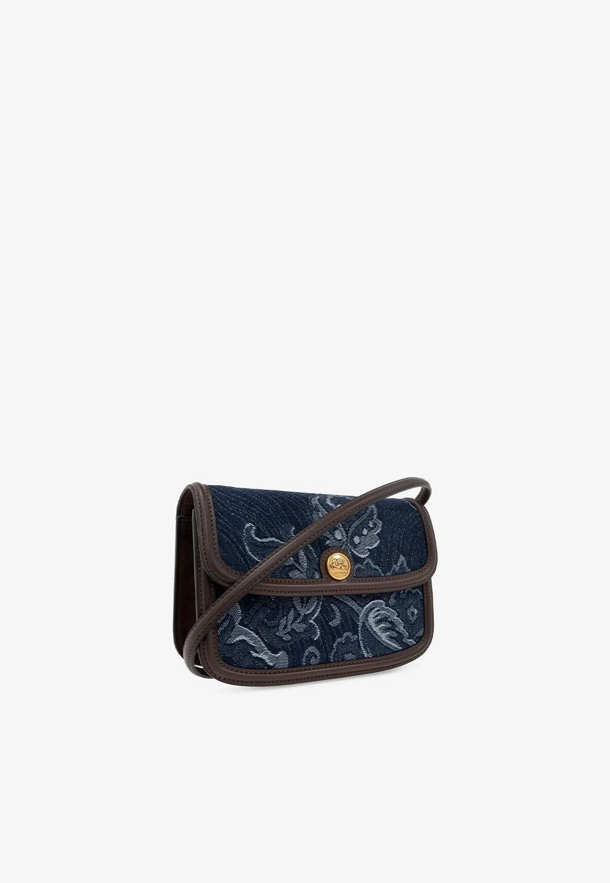 Paisley Jacquard Denim Shoulder Bag