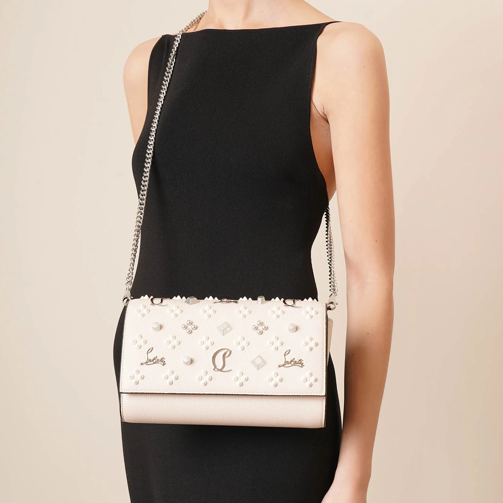 Paloma light beige clutch