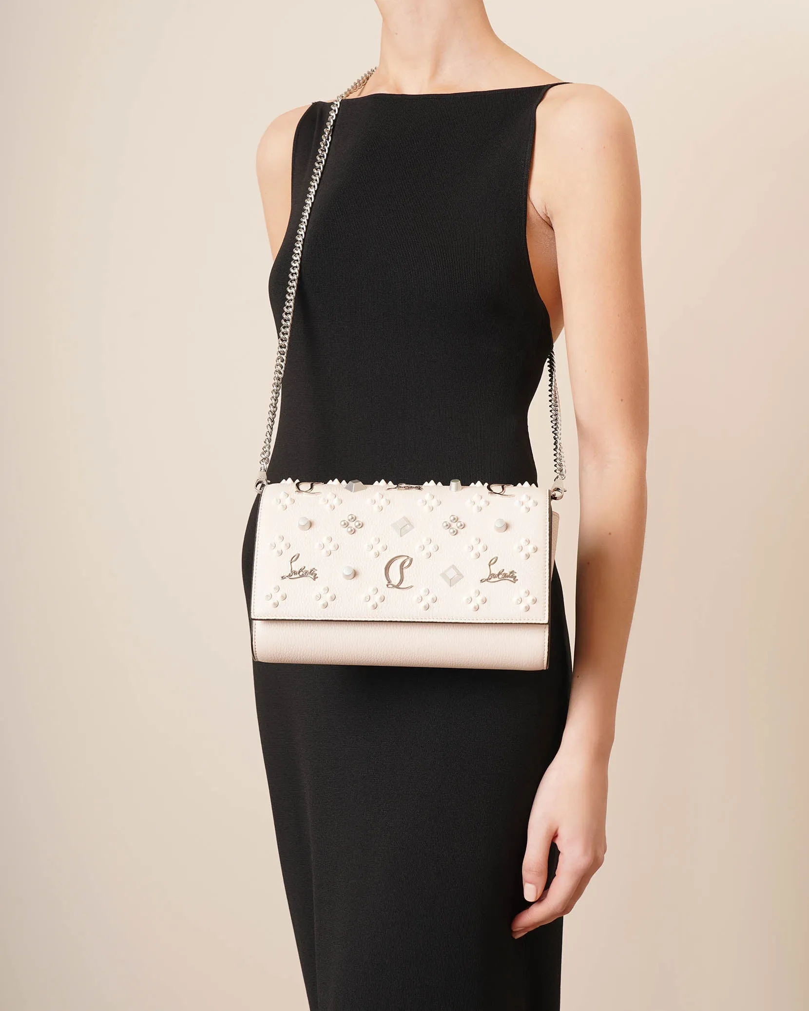 Paloma light beige clutch