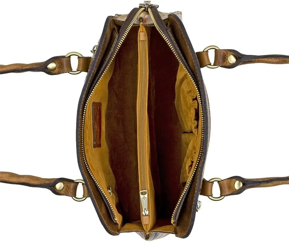 Patricia Nash Prairie Rose Collection Calvi Square Satchel Bag