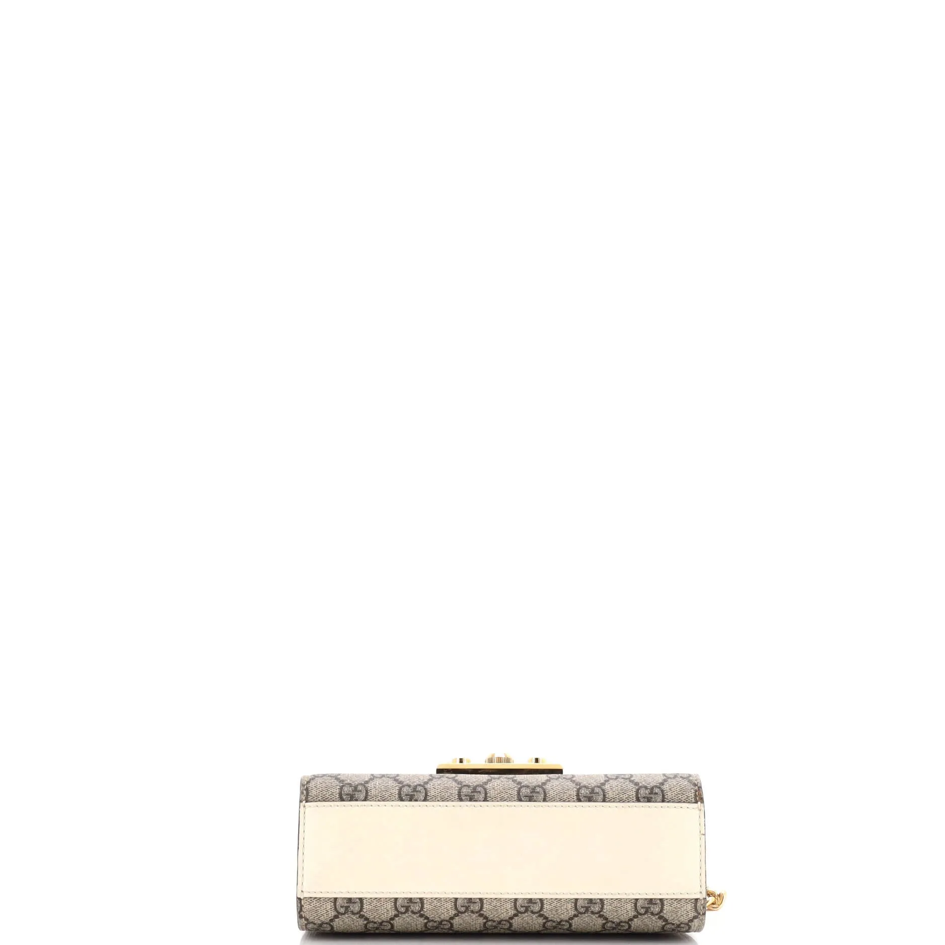 Pearly Padlock Shoulder Bag GG Coated Canvas with Studded Leather Small