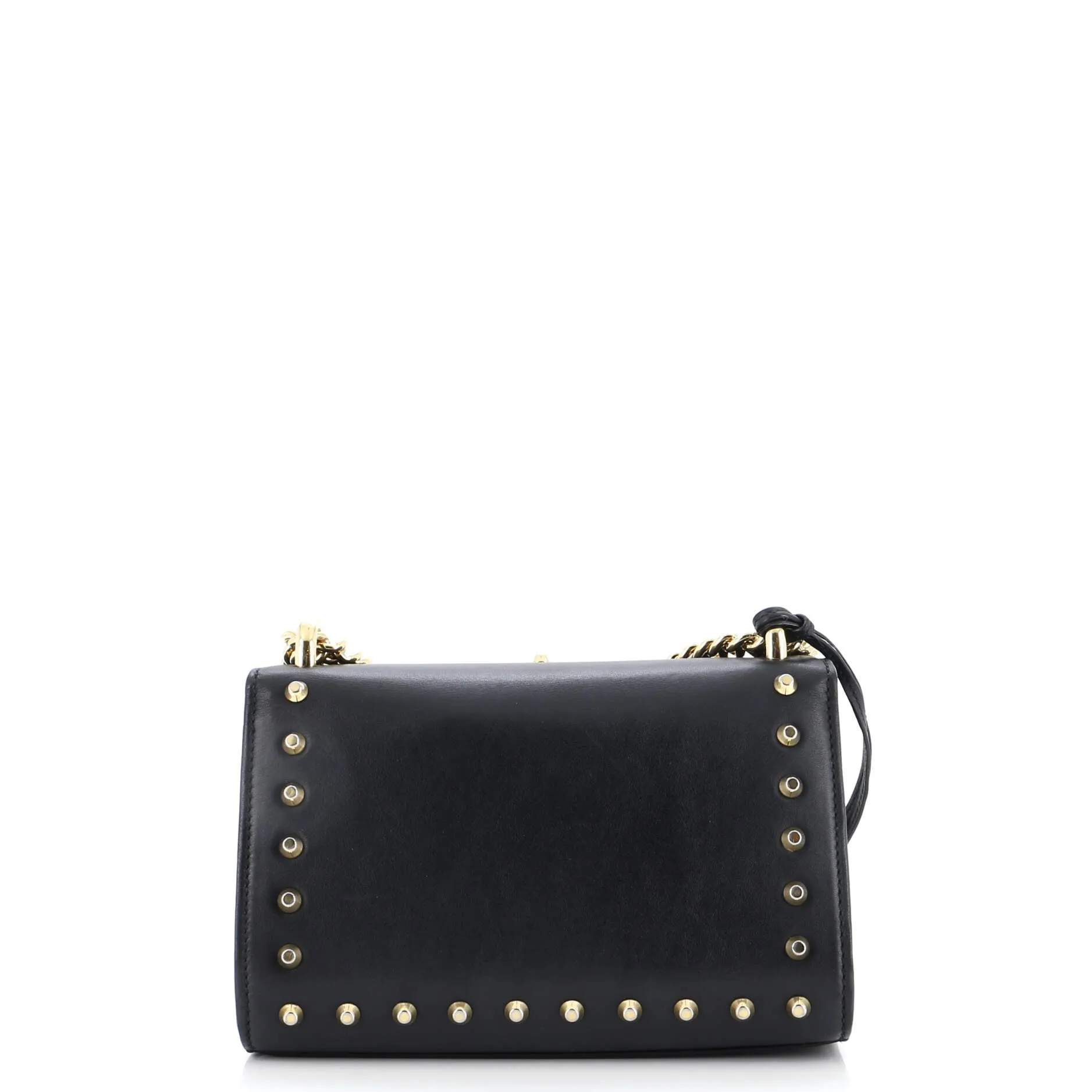 Pearly Padlock Shoulder Bag Studded Leather Small