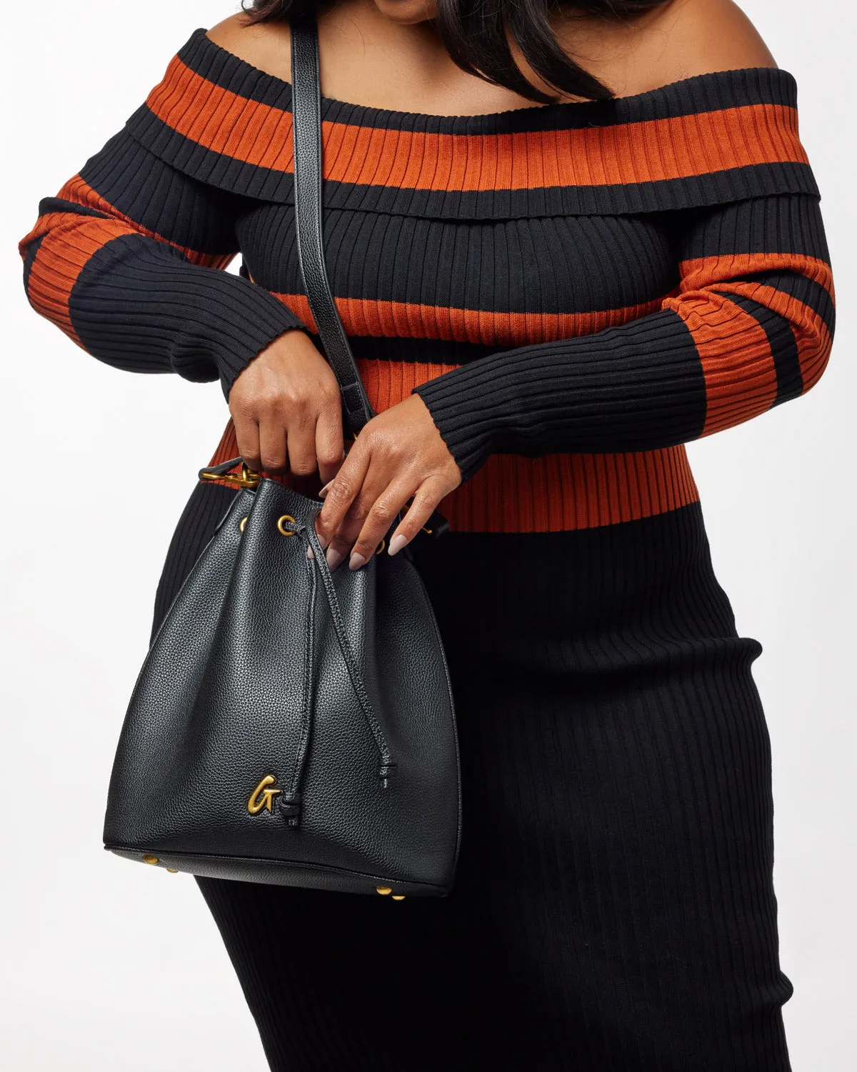 PEBBLE BUCKET BAG BUNDLE - BLACK