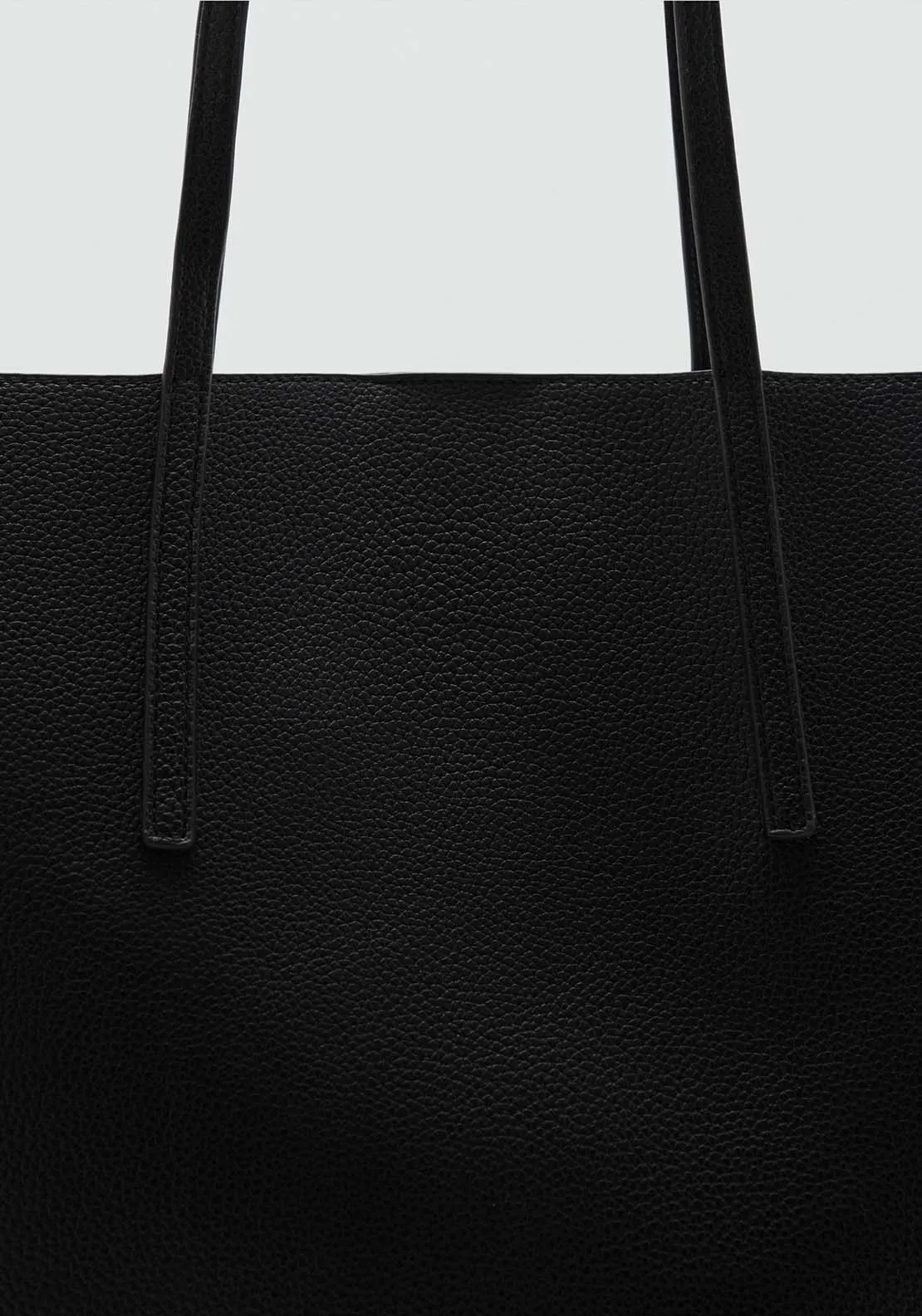 Pebbled effect shopper bag - Black