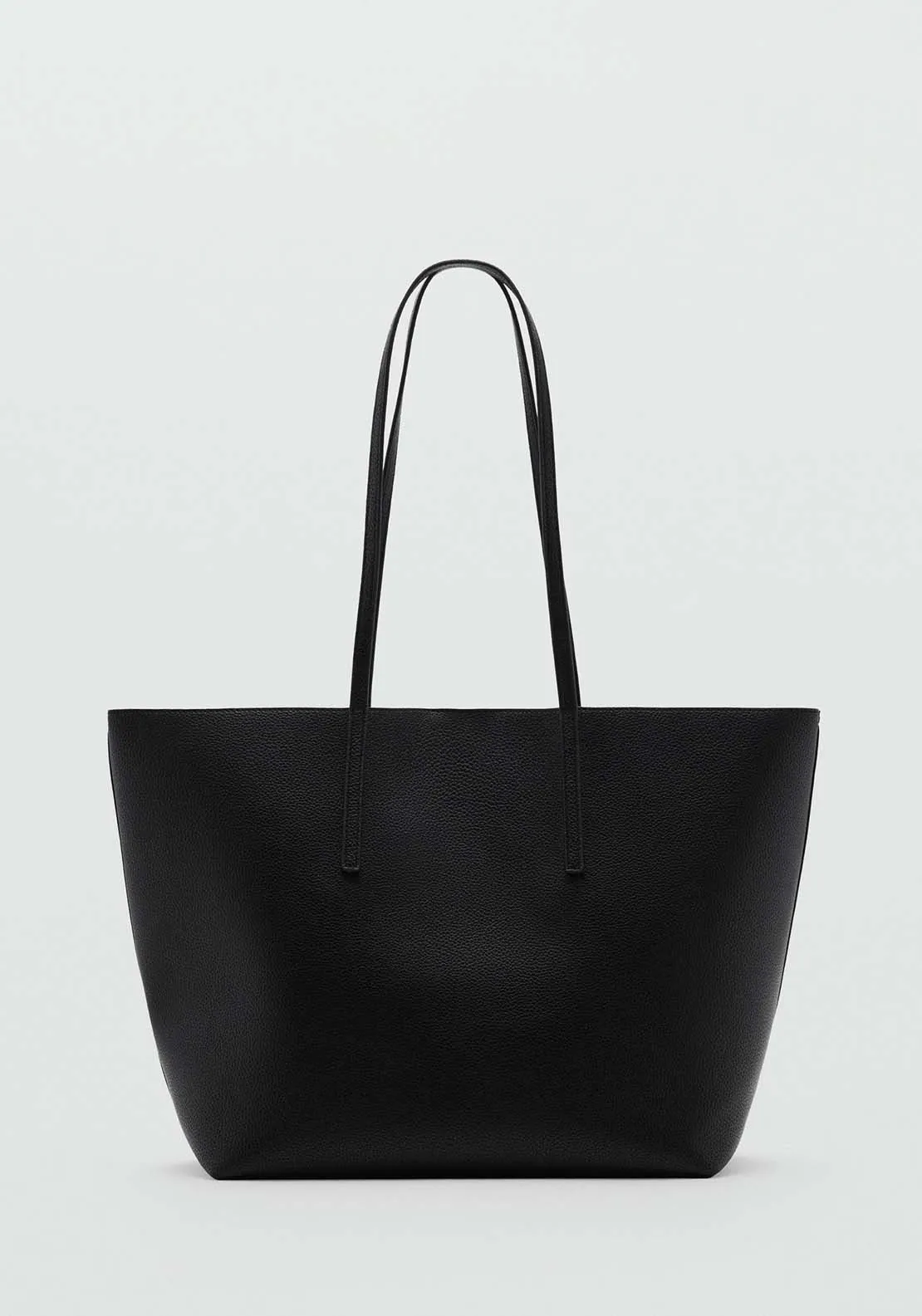 Pebbled effect shopper bag - Black