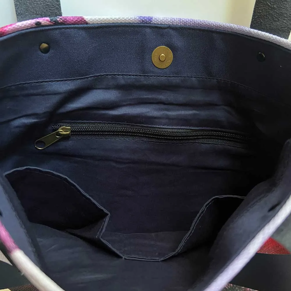Peony Luster Luxury Tote