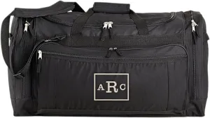 Personalization Universe Deluxe Weekender Embroidered Monogram Quilted Duffel Bag