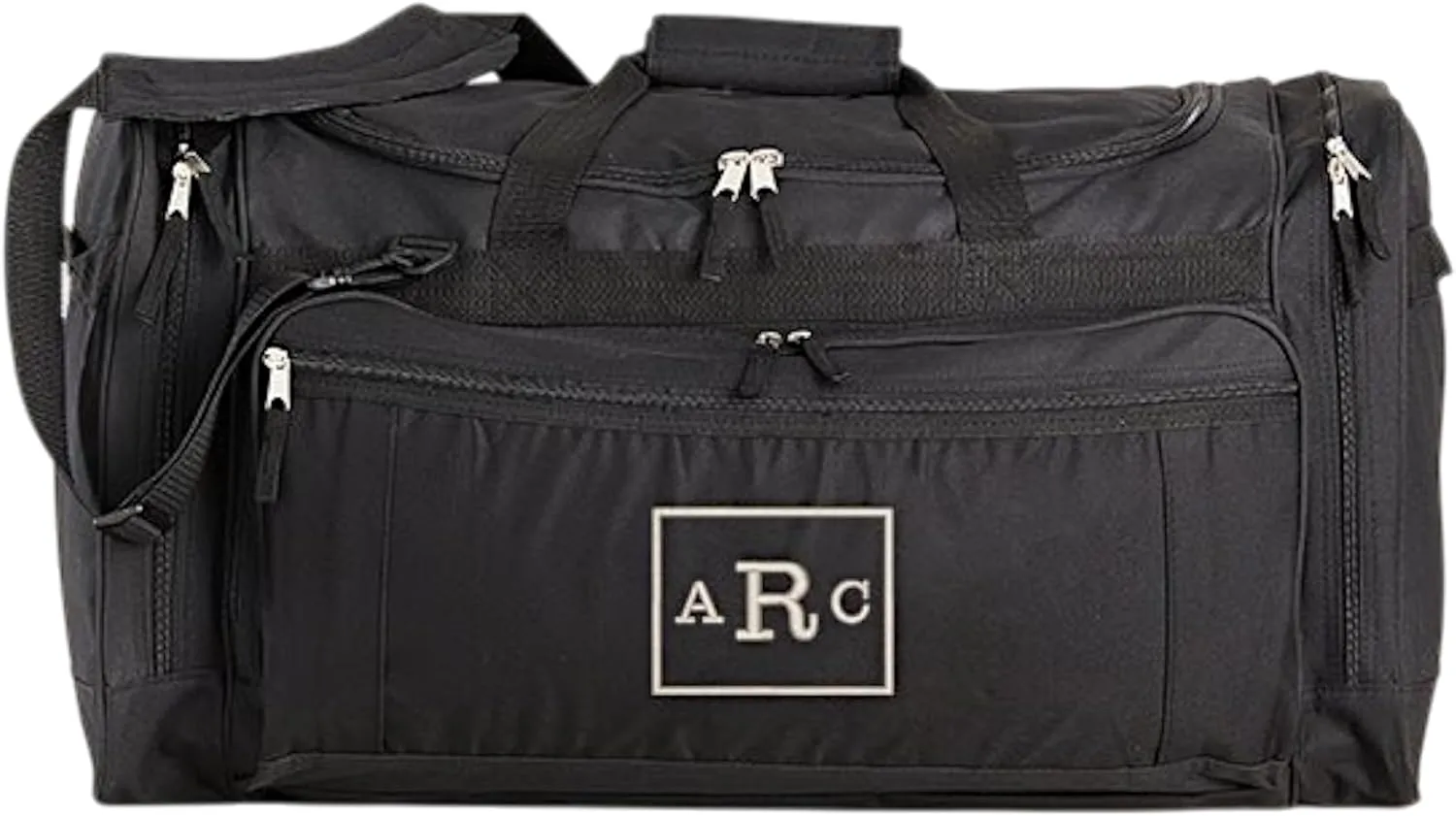 Personalization Universe Deluxe Weekender Embroidered Monogram Quilted Duffel Bag